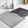 Kitchen Silicone Drain Mat Heat Resistant Non-Slip Drying Mat for Sink Countertop Dish Drying Pad Easy Clean Kitchen Organizer