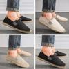 Scarpe da uomo di alta qualità, casual, traspiranti, in tela, alla moda cinese, morbide espadrillas da uomo, mocassini.
