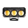 Motorcycle Three-Eye Spotlight, Dual-Color Yellow/White, Easy Installation, Outdoor Waterproof.