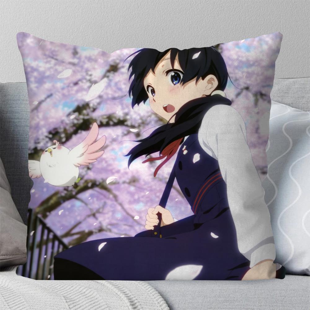 1pc Animation Tamako Market Pillow Case Square Pillow Bedroom Sofa Leisure Comfort Cushion Car Living Room Home Decoration 40X40
