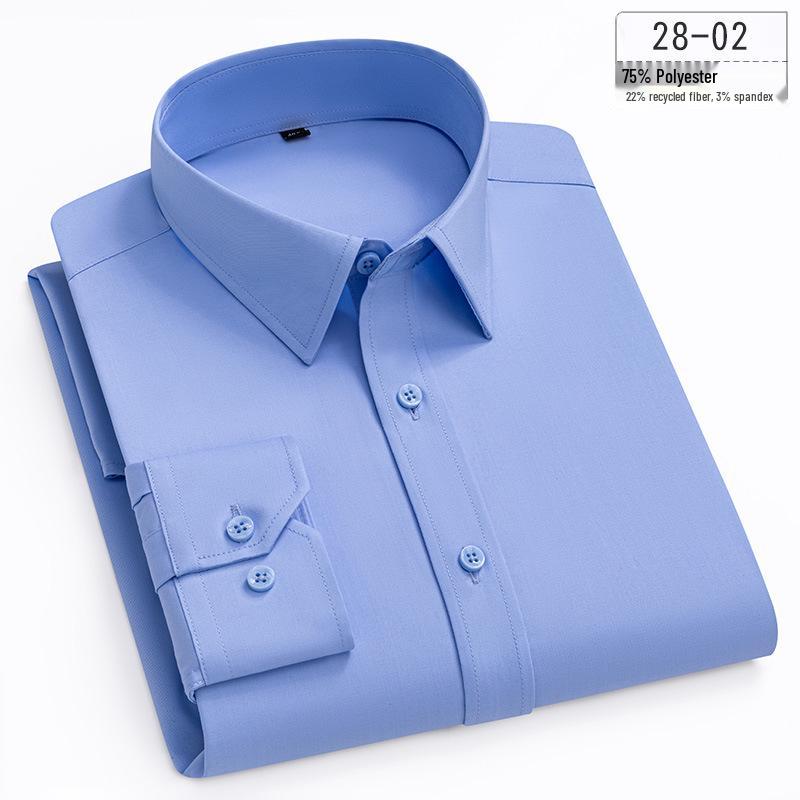 Men's Non-Iron Striped Shirt - Anti-Wrinkle, Short & Long Sleeve, Casual & Professional Wear
