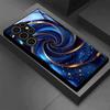 Spiral glänzendes verträumtes Muster Glas Handyhülle geeignet für Samsung Galaxy S26 S25 S24 S23 S22 S21 S20 FE/Ultra/Plus Anti-Drop