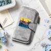 Stylish Women Leisure Long Purse Card Holders Miami Beach Printed Portable Multi Slot Money Wallet Fashion Simple Daily Use Small Bag