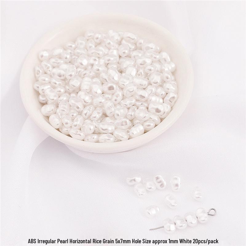High-Gloss Irregular Imitation Pearl DIY Jewelry Kit - Bracelet, Pendant, Headdress Charms