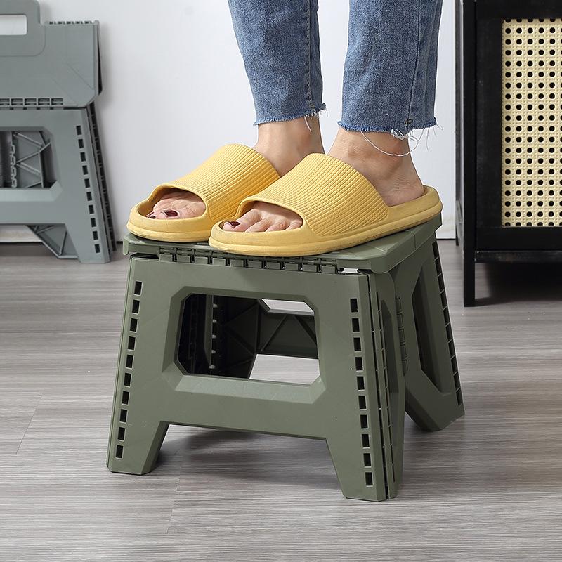 Compact Plastic Folding Stool for Outdoor and Home Use