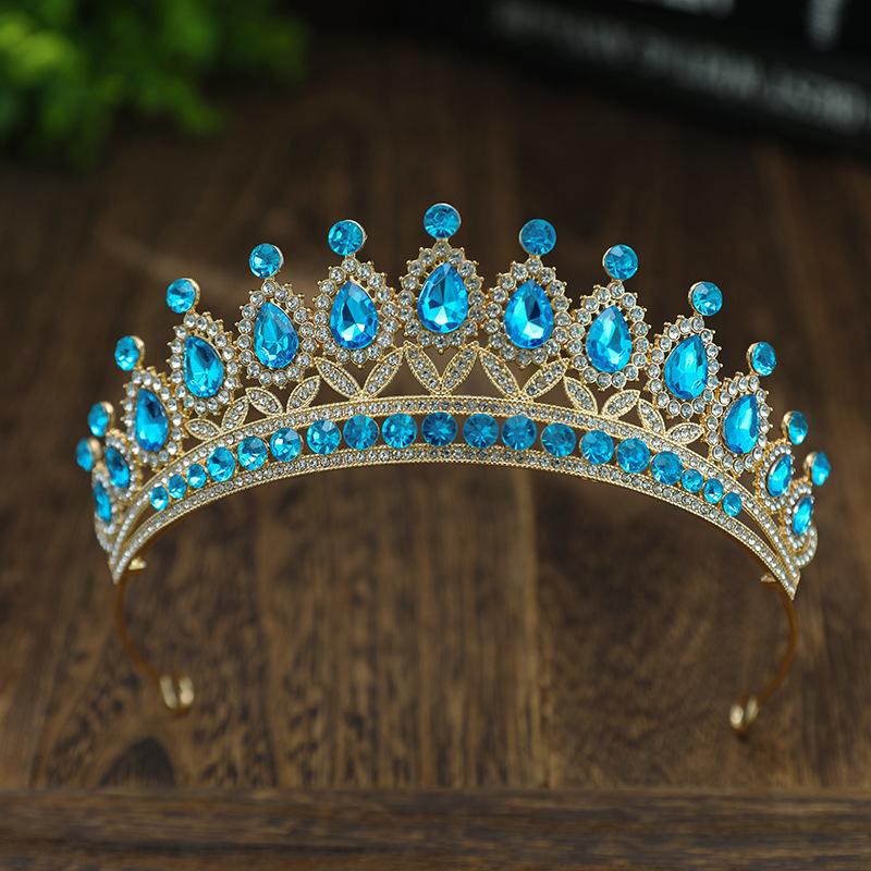 Baroque Retro Black Luxury Crown Bridal Tiara Wedding Dress Birthday Queen Crown Cake Crown
