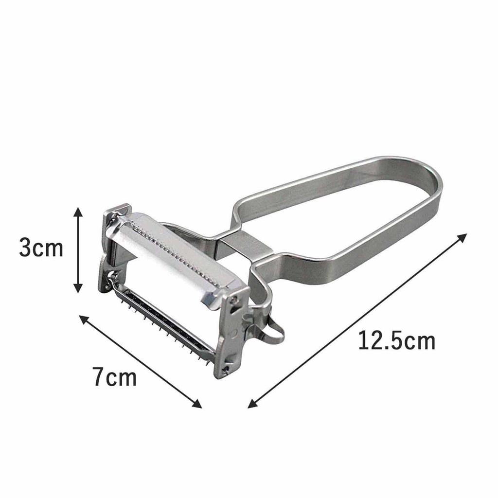 Shimomura Kihan Peeler with Julienne and Made in Dishwasher Uniform Sharp Cutting Perfect for Kinpira Gobo Carrot Vegetable Stainless Super Product
