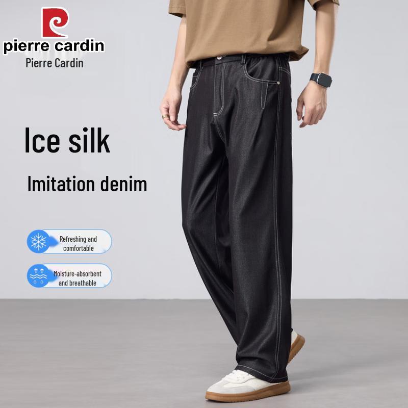 Pierre Cardin Men s Ice Silk Loose Straight Denim Jeans M