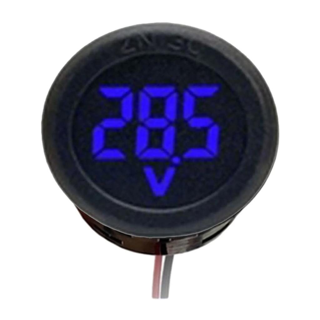 Green 12mA LED Voltmeter LED Voltmeter Diameter 30mm Small Size Compact Structure Easy To Install LED Voltmeter
