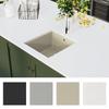 Évier de Cuisine - VIDAXL - Lavabo Réversible Encastré - Granit Beige - 1 Bac - 420x460mm
