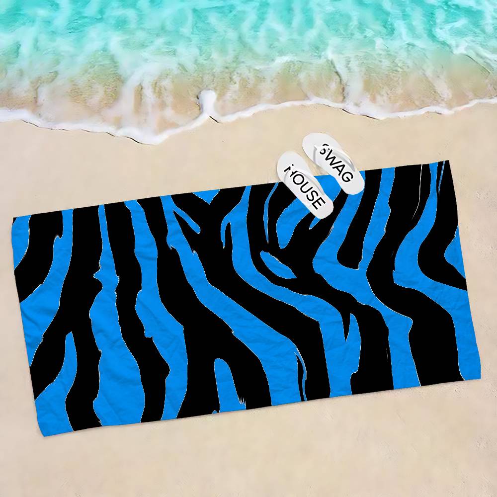 

Black White Color Print Zebra Beach Towel Colorful Bath Towels for Girl Microfiber Quick Dry Sand Beach Yoga Spa Gym Pool W40*H60(CM)