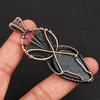 Handmade Wire Wrapped Labradorite Pendant  Blue Flash Gemstone Pendant Antiqued Copper Jewelry for Women & Men