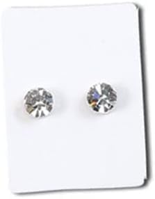 OUTLETISSIMO Cercei cu Șurub Magnetic 3mm Zirconiu Cubic Rotund Cercei Falși Fără Găuri în Urechi