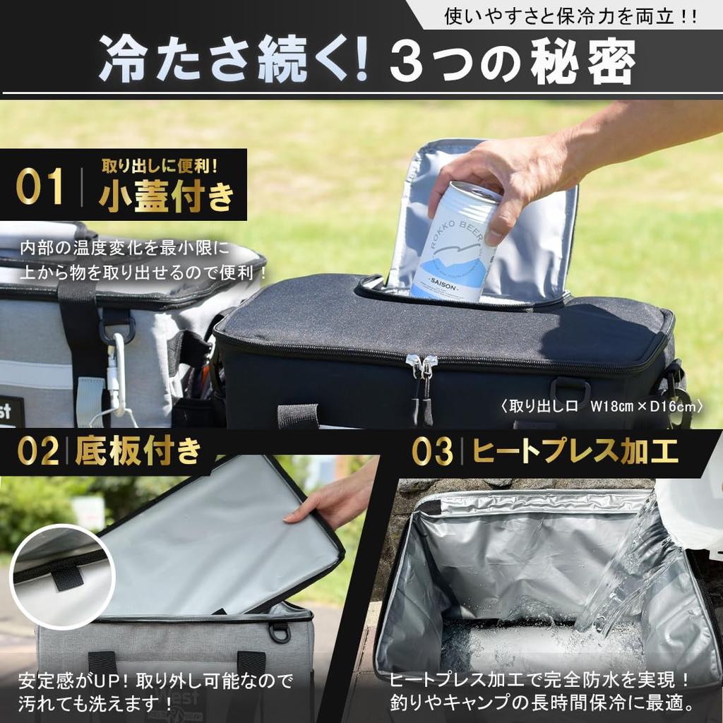 Cooler Box Insulated Bag by Outdoor 20L 30L Large Keeps Food Cool and Compact Cooler Bag for and Outdoor Activities [Recommended Guides] Capacity,
