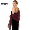 Comoda Coperta per Eventi Speciali Sciarpe e Coprispalle da Donna Abiti da Sera, Foulard da Matrimonio Trasparente Sposa, Sciarpa in Chiffon Morbida Abito Formale Donna, Elegante
