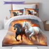 1PC Horse Bedding Quilt Set Quilt Cover Pillowcase Home Decoration Birthday Gift (1 * Duvet Cover + 15 * Pillowcase, Without Core)