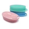 Reusable Silicone Bath Brush With Hanging Hook For Effective Skin Cleansing