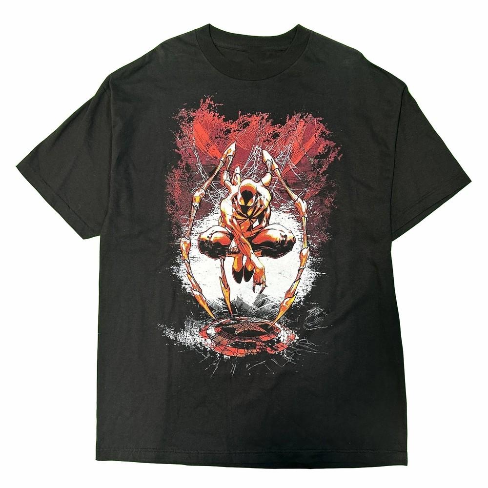 

Marvel Spider Man Iron Spider Shirt Black Mad Engine Superhero Tee 2000s Reprint Unisex T-Shirt XXL