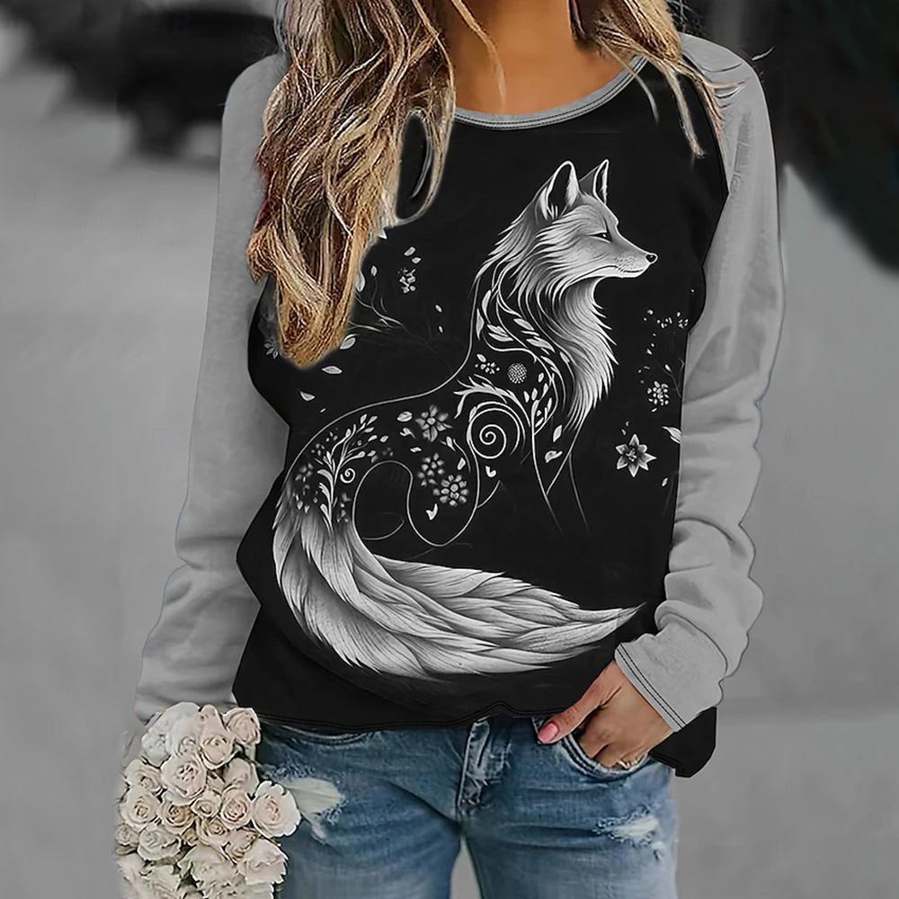 

Женская осенняя футболка с длинными рукавами, винтажная толстовка с 3D-цветочным принтом, элегантные рубашки с длинными рукавами, зима-осень XL