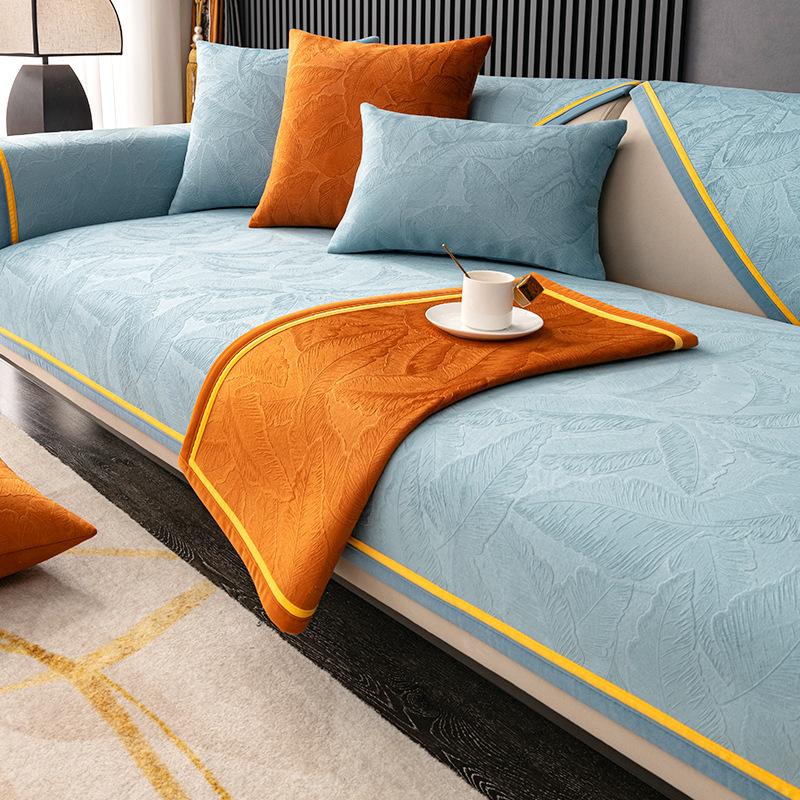 High-End Light Luxury Sofakissen, Rutschfest, High-End Sofaüberwurf, All-Inclusive, Nordisch Schlichte Sitzkissenbezüge, Universell für alle Jahreszeiten