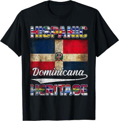 Cool Dominicana Hispanoamerikansk Kulturmånad Dominikanska Republiken Flagga Unisex T-shirt