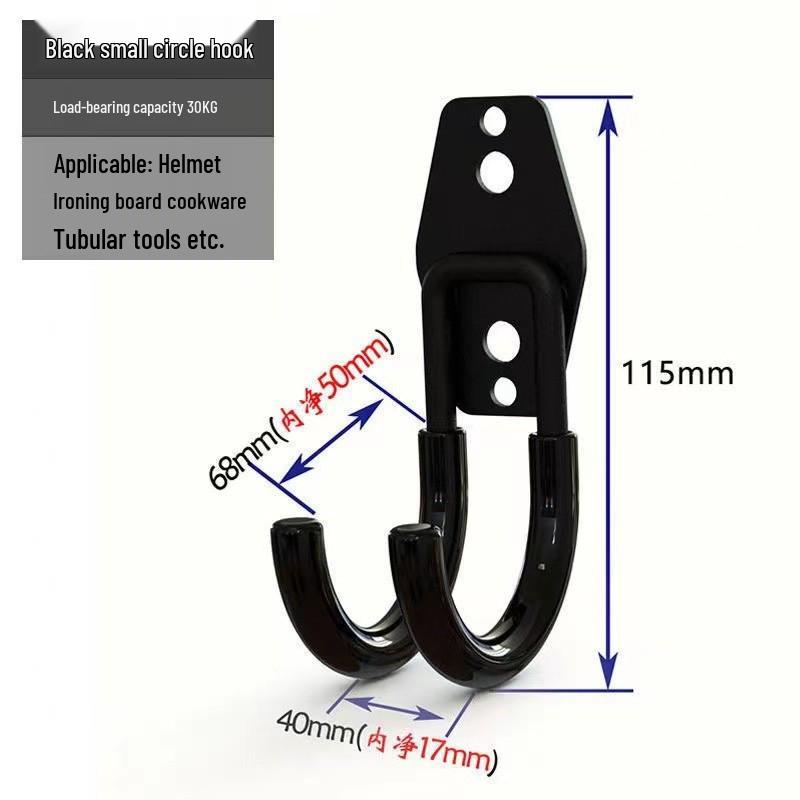 Heavy-Duty Wall-Mounted Metal Bicycle Storage Hooks for Garage or Warehouse