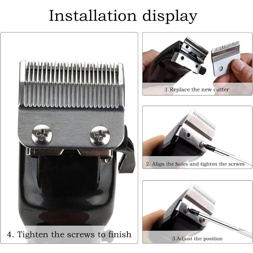 2 Sets Adjustable Clipper Blade Hair Clipper Replacement Blades for Wahl Magic Clip for 8148 1006, Super Taper #8400