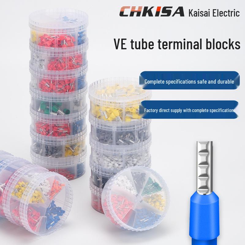 Tubular Wiring Terminal Crimper with Storage Box for Quick Cold-Pressed Wire Terminals