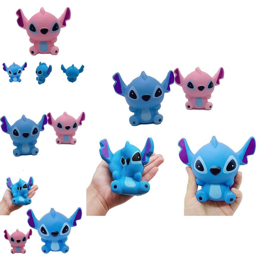 Schattig Stitch-knijpspeeltje met geur en langzaam terugverende werking voor stressverlichting.