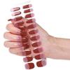 Gel Nail Stickers Full Cover Self Adhesive French Manicure Strips Quick Apply No UV Light Required with Nail File Stick