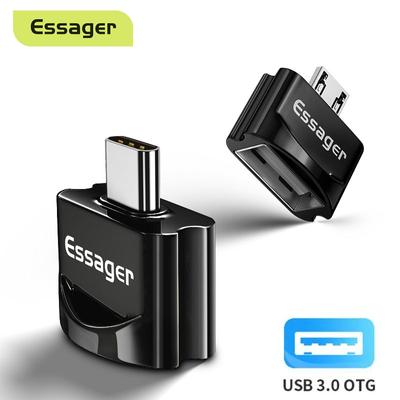 Essager OTG USB zu Typ C Adapter Micro USB Typ-C Stecker auf USB Buchse Konverter für MacBook Samsung Xiaomi USB-C OTG Stecker