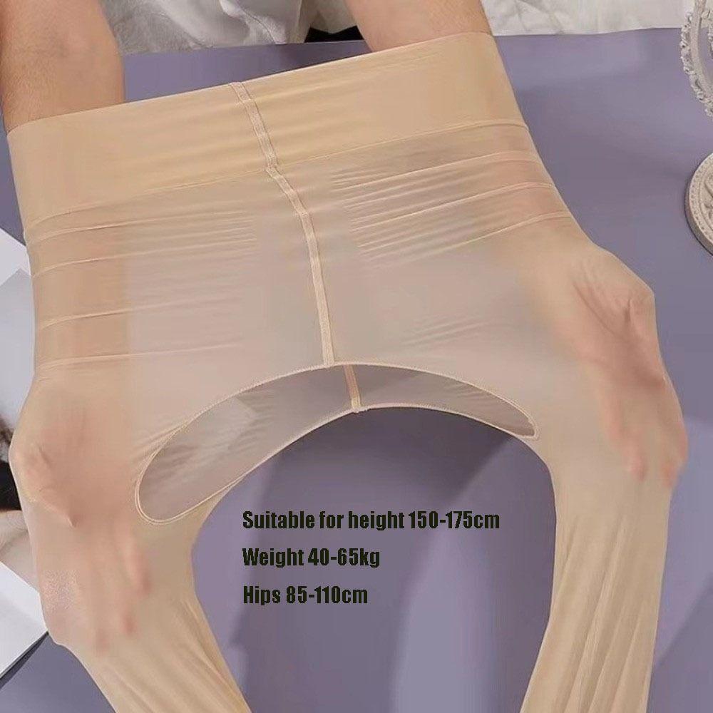 Oil Crotchless Stockings Anti Hook Shiny Tights New Open Crotch Tights  Women