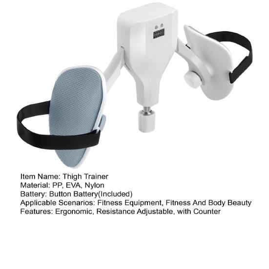 Thigh Master Hip Trainer with Counter Strap 35KG Resistance Adjustable Pelvic Floor Muscle Trainer Men Women Inner Thigh Leg Hip Exerciser Toner