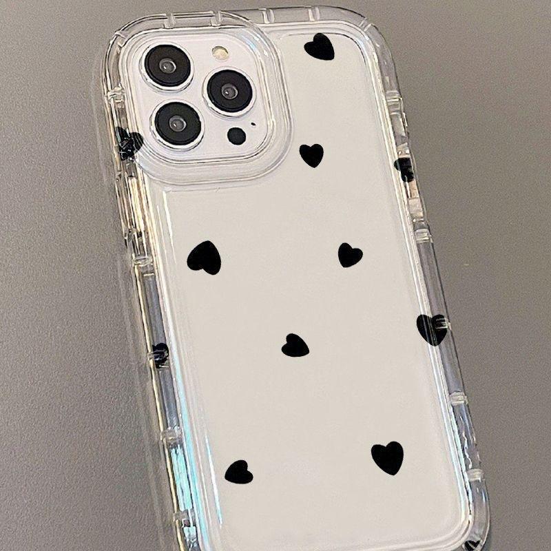 Airbag simple small love for iphone15promax mobile phone case 13pro apple 12x couple 11 foreign trade