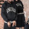 Y2K Streetwear Hoodie With Leopard Print Letter Graphic Loose Fit Unisex Long Sleeve Sweatshirt Winter