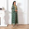 AB293 2023 Plus Size Sequin Embroidered Floral Evening Gown for Muslim Women