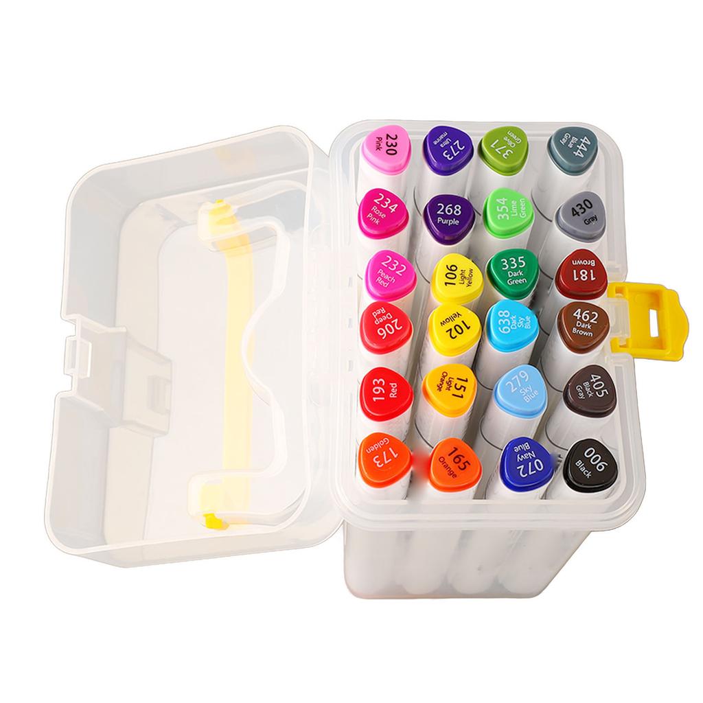 24 Colors Paint Markers Dual Tip Quick Drying Paint Markers Pens for Wood Rock Painting Canvas Stone Glass Ceramic DIY