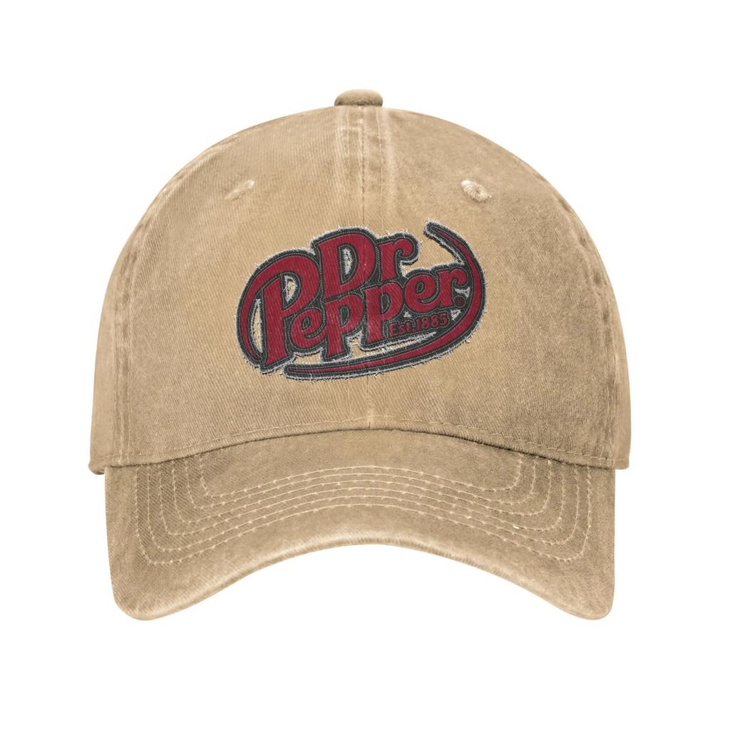 Sommer Dr Pepper Buchstabe Est Baseballkappe Sonne Hohe Qualität Benutzerdefiniertes Logo Gewaschene Trucker-Kappe Unisex Erwachsene Yk Snapback-Kappe