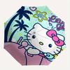 1pc Hello Kitty,Coloring Book Automatic Umbrella-Foldable, Durable 8-Bone Design, Compact and Stylish, Great for Camping, Halloween, Christm