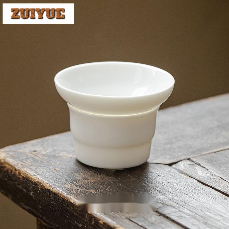 Handmade Mutton-fat Jade Tea Infuser Household Filter Tea Strainer Creative Tea Infusor Tea Brewing Chinese Tea Set Ornaments