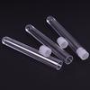 10PCS 12x100mm Lab Clear Plastic Test Tube Round Bottom Tube Vial with Cap Office Lab Experiment Supplies