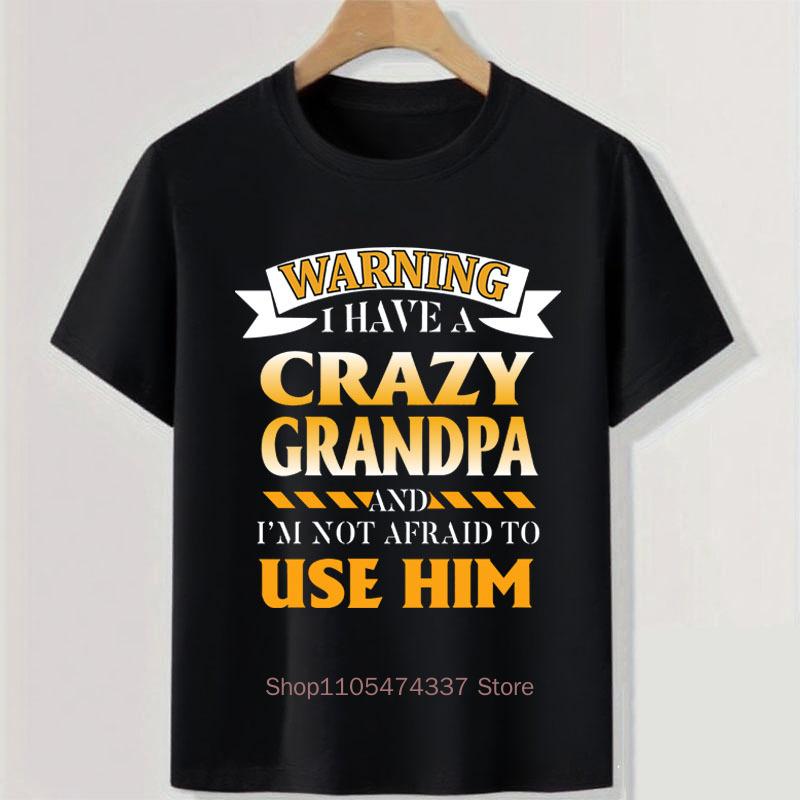 Crazy Grandpa Print Children Tshirt For Boys Summer Kids Casual Funny Comfortable Colorful Tops Crew Neck Short Sleeve Tshirts