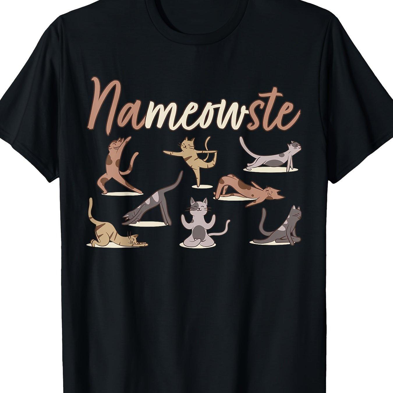 

The Latest Women s T-shirt Features A Yoga Cat Design; It s Comfortable, Breathable, and Perfect for Beach Trips and Parties.... S разноцветный