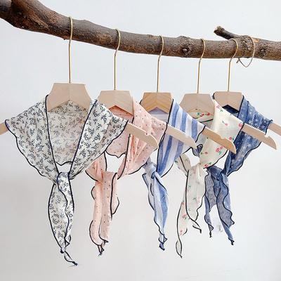 Summer New Triangle Soft Neck Protection Scarf Children's Cute Small Scarf Parent-child Small Scarves