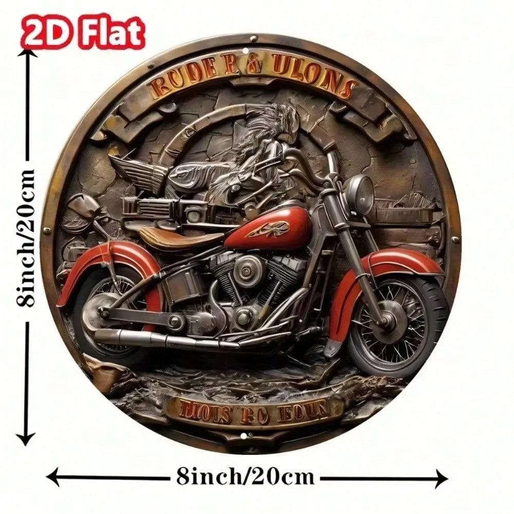 Motorcycle Metal Tin Sign 2D Wall Art Rustic Decor Bathroom Kitchen Living Room