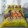 running horse 3d bedding set king queen double full twin single size bed linen set Twin Size for Boys Teens Adult Tennis Racket