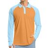 Men's Raglan Long Sleeve Golf Shirt UPF 50+ Lightweight Shirt