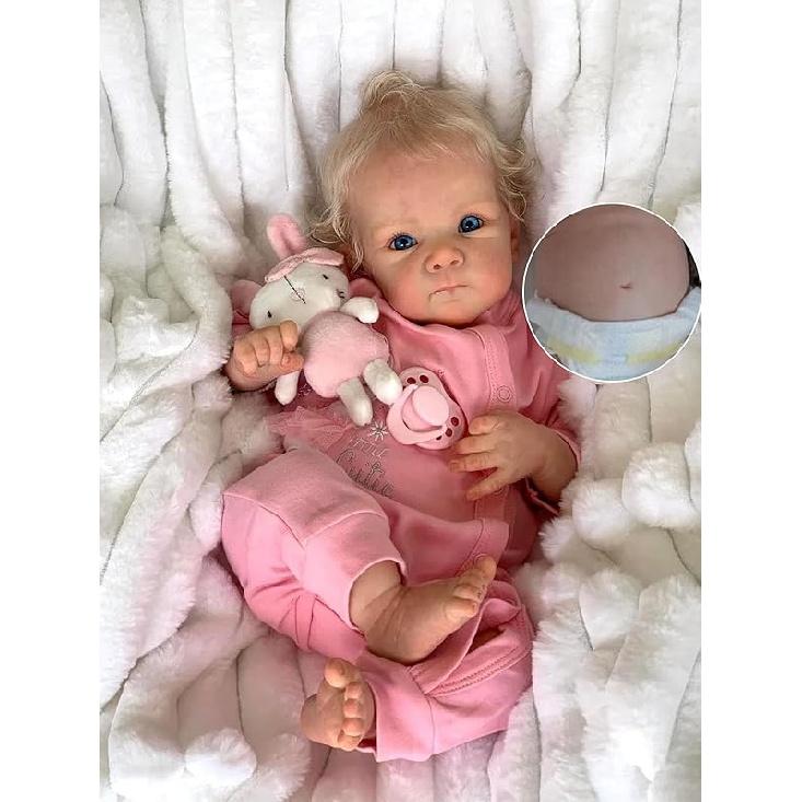 Куклы Реборн Анано Силиконовые Полное Тело-18 дюймов Реалистичная Кукла Ребенок Девочка, Кукла Ребенок из Полного Силикона Реалистичная, Анатомически Корректная Девочка, Настоящая Bettie 02