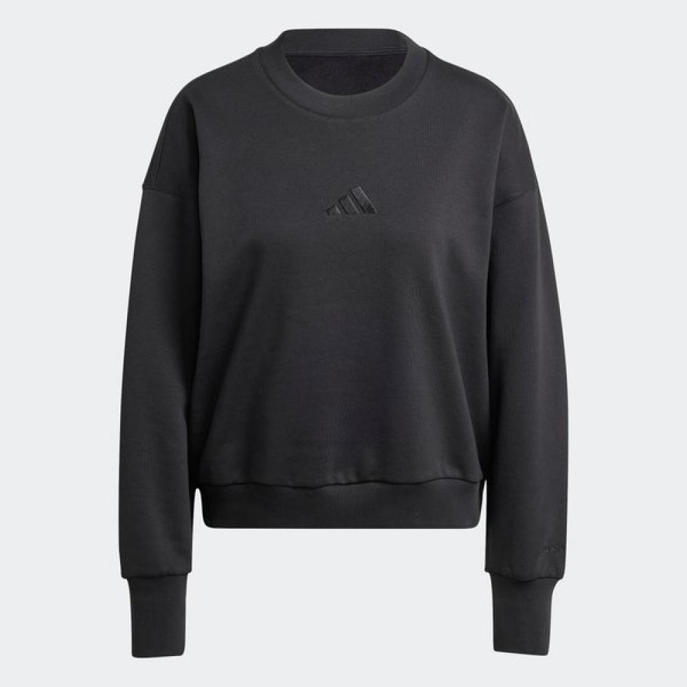 

AdidaS GAlleria Women S SportSwear All Szn Fleece looSe SweatShirt BLACK/AM