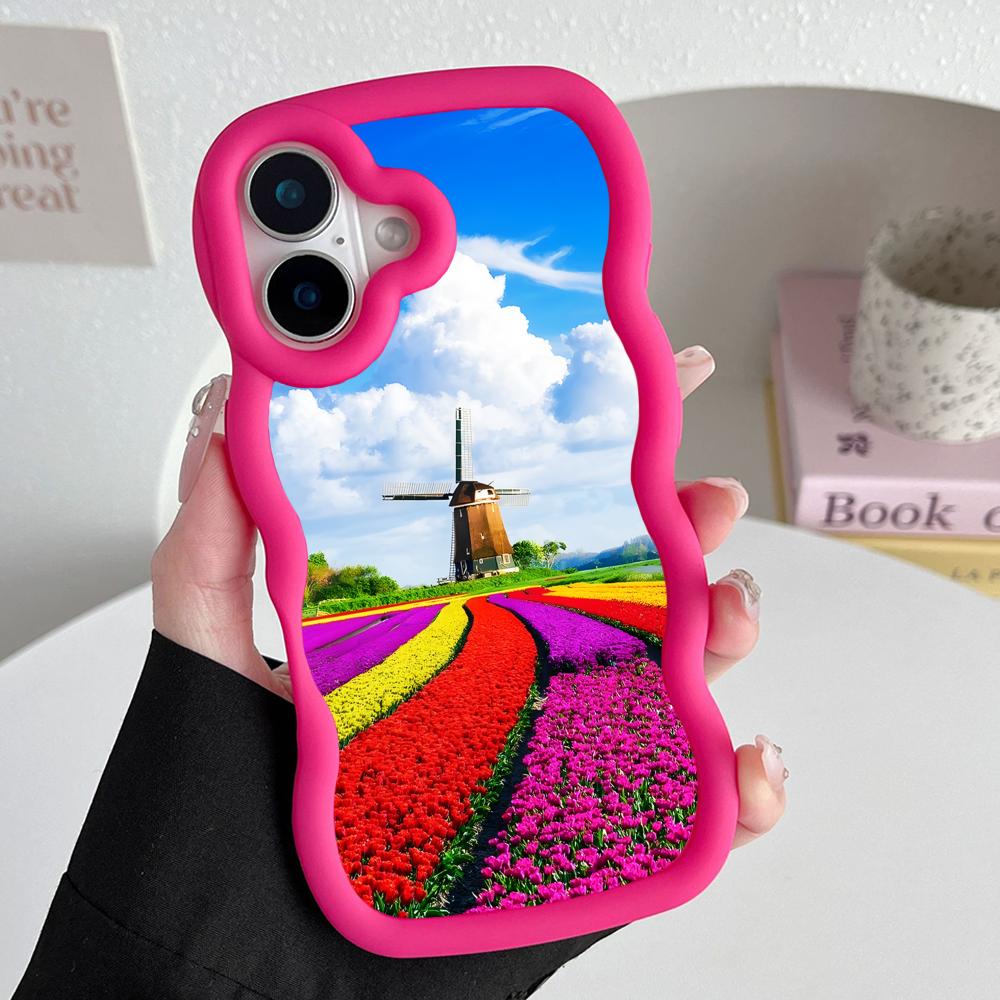 Netherland Dutch Flag Wavy Edge TPU Mobile Phone Case for iPhone 17 16 15 14 13 12 11 Air Pro Max Plus Colorful Cover